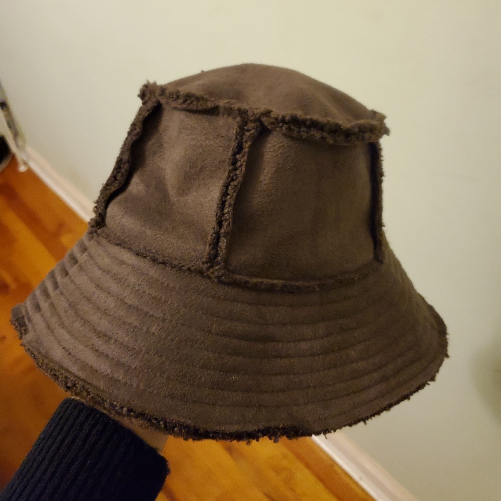 Brown bucket hat